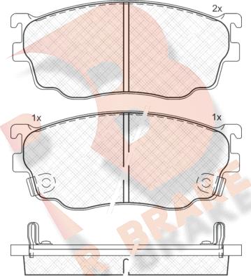 R Brake RB1334 - Kit pastiglie freno, Freno a disco autozon.pro