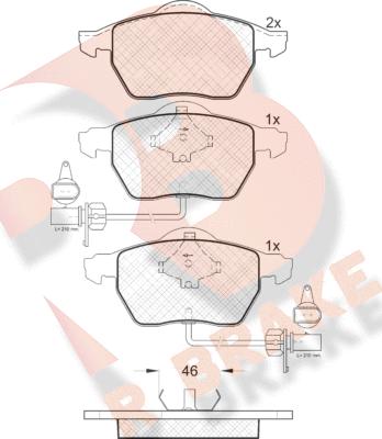 R Brake RB1331 - Kit pastiglie freno, Freno a disco autozon.pro