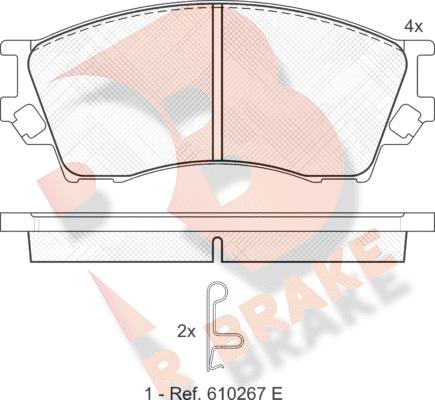 R Brake RB1337 - Kit pastiglie freno, Freno a disco autozon.pro