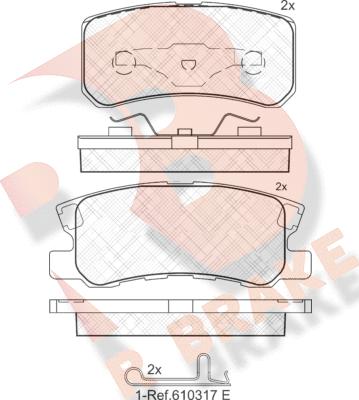 R Brake RB1375 - Kit pastiglie freno, Freno a disco autozon.pro