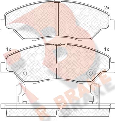 R Brake RB1370 - Kit pastiglie freno, Freno a disco autozon.pro