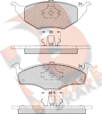 R Brake RB1373-400 - Kit pastiglie freno, Freno a disco autozon.pro