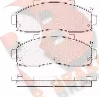 R Brake RB1246 - Kit pastiglie freno, Freno a disco autozon.pro