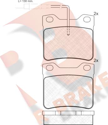 R Brake RB1241 - Kit pastiglie freno, Freno a disco autozon.pro