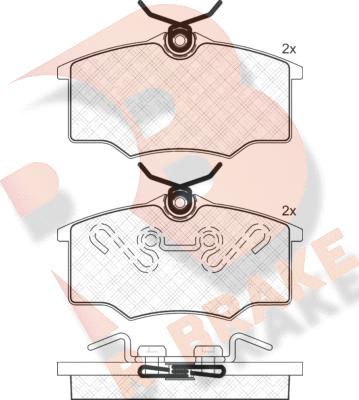 R Brake RB1250 - Kit pastiglie freno, Freno a disco autozon.pro