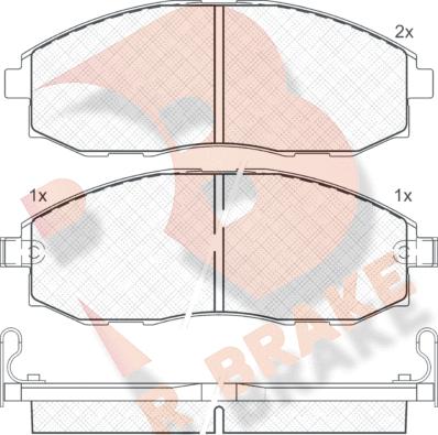 R Brake RB1266 - Kit pastiglie freno, Freno a disco autozon.pro