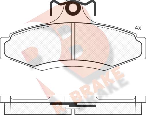 R Brake RB1261 - Kit pastiglie freno, Freno a disco autozon.pro