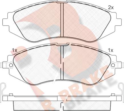 R Brake RB1263 - Kit pastiglie freno, Freno a disco autozon.pro