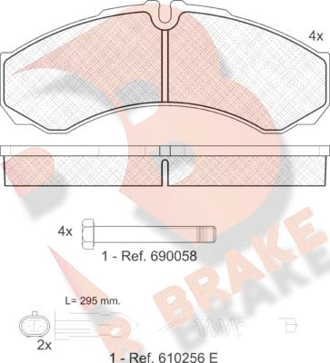 R Brake RB1208-200 - Kit pastiglie freno, Freno a disco autozon.pro