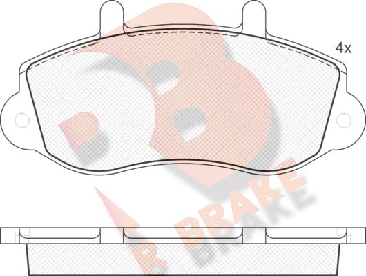 R Brake RB1219 - Kit pastiglie freno, Freno a disco autozon.pro