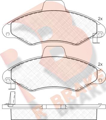 R Brake RB1229 - Kit pastiglie freno, Freno a disco autozon.pro