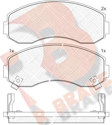 R Brake RB1224 - Kit pastiglie freno, Freno a disco autozon.pro