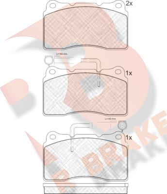 R Brake RB1279 - Kit pastiglie freno, Freno a disco autozon.pro