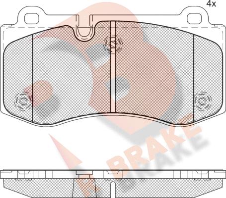 R Brake RB1796-071 - Kit pastiglie freno, Freno a disco autozon.pro