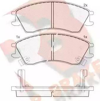 R Brake RB1797 - Kit pastiglie freno, Freno a disco autozon.pro