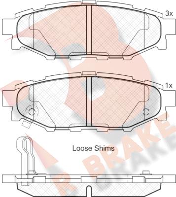 R Brake RB1759 - Kit pastiglie freno, Freno a disco autozon.pro