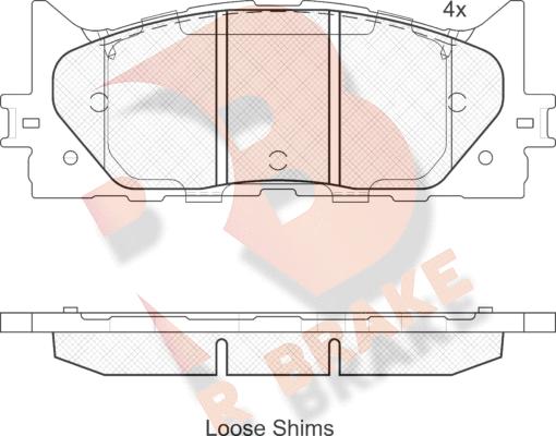 R Brake RB1764 - Kit pastiglie freno, Freno a disco autozon.pro