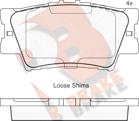 R Brake RB1761 - Kit pastiglie freno, Freno a disco autozon.pro