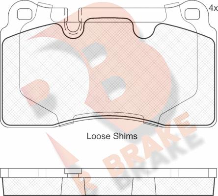 R Brake RB1789 - Kit pastiglie freno, Freno a disco autozon.pro