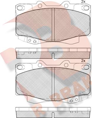 R Brake RB1781 - Kit pastiglie freno, Freno a disco autozon.pro