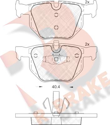 R Brake RB1739 - Kit pastiglie freno, Freno a disco autozon.pro