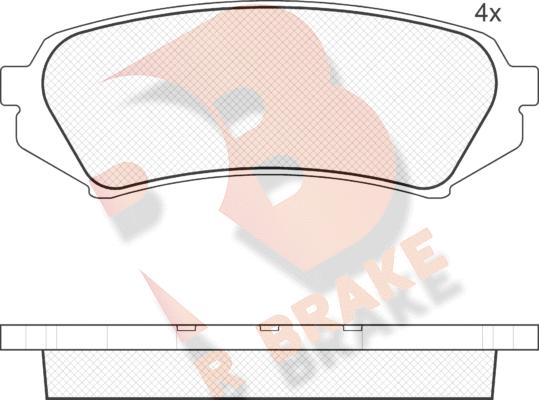 R Brake RB1734 - Kit pastiglie freno, Freno a disco autozon.pro