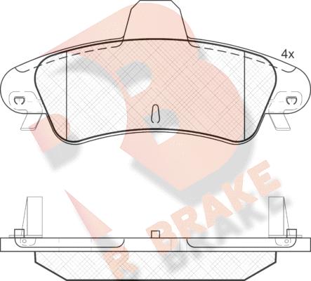 R Brake RB1735-204 - Kit pastiglie freno, Freno a disco autozon.pro