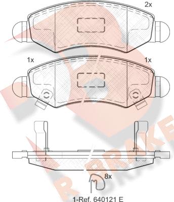 R Brake RB1731 - Kit pastiglie freno, Freno a disco autozon.pro