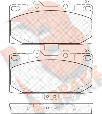 R Brake RB1733 - Kit pastiglie freno, Freno a disco autozon.pro