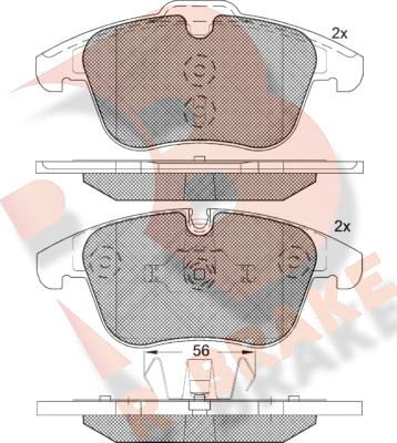 R Brake RB1775-203 - Kit pastiglie freno, Freno a disco autozon.pro