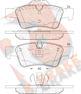 R Brake RB1770 - Kit pastiglie freno, Freno a disco autozon.pro