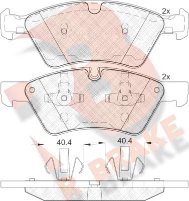 R Brake RB1771 - Kit pastiglie freno, Freno a disco autozon.pro