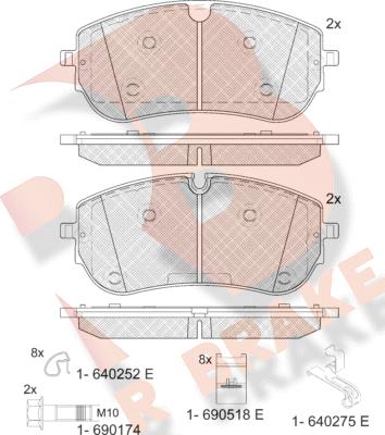 R Brake RB2451-208 - Kit pastiglie freno, Freno a disco autozon.pro