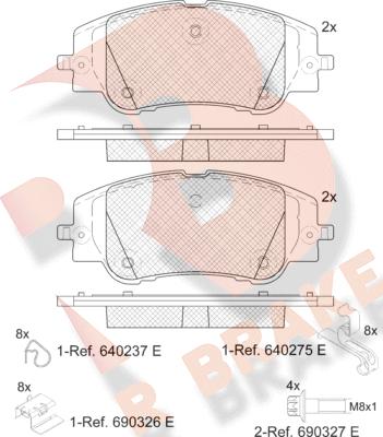 R Brake RB2430-208 - Kit pastiglie freno, Freno a disco autozon.pro