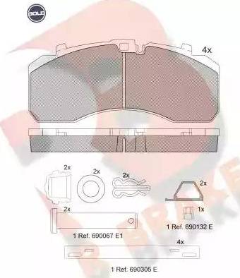 R Brake RB2091 G - Kit pastiglie freno, Freno a disco autozon.pro