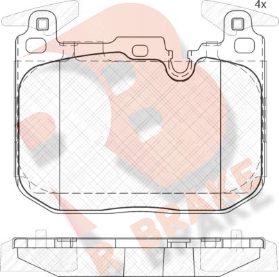 R Brake RB2093-203 - Kit pastiglie freno, Freno a disco autozon.pro