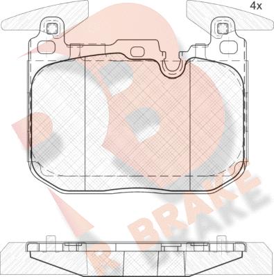 R Brake RB2093 - Kit pastiglie freno, Freno a disco autozon.pro