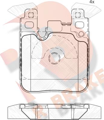 R Brake RB2092 - Kit pastiglie freno, Freno a disco autozon.pro