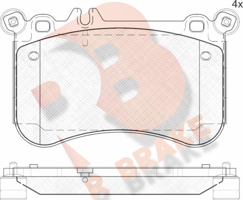 R Brake RB2042 - Kit pastiglie freno, Freno a disco autozon.pro