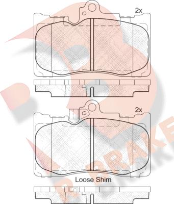 R Brake RB2059 - Kit pastiglie freno, Freno a disco autozon.pro