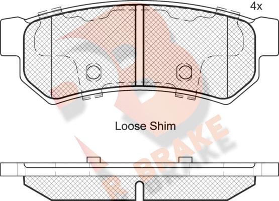 R Brake RB2058 - Kit pastiglie freno, Freno a disco autozon.pro