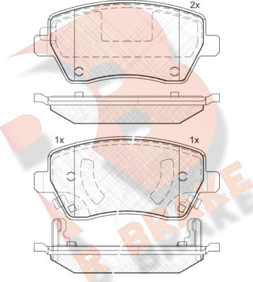 R Brake RB2019 - Kit pastiglie freno, Freno a disco autozon.pro