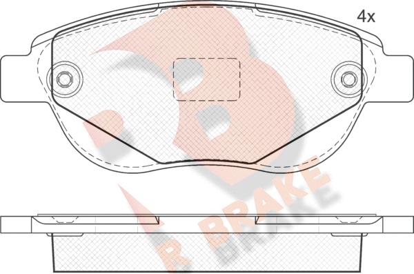 R Brake RB2011 - Kit pastiglie freno, Freno a disco autozon.pro