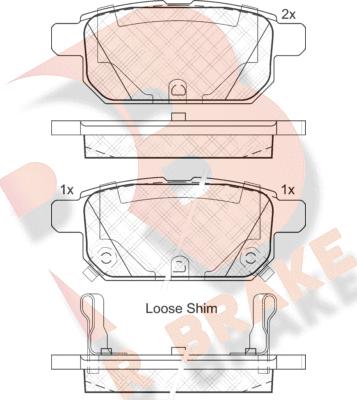 R Brake RB2017 - Kit pastiglie freno, Freno a disco autozon.pro