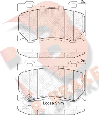 R Brake RB2089 - Kit pastiglie freno, Freno a disco autozon.pro