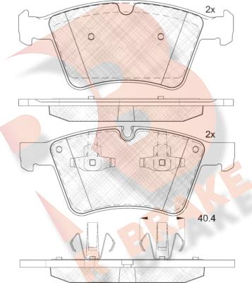 R Brake RB2086 - Kit pastiglie freno, Freno a disco autozon.pro