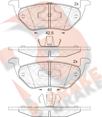 R Brake RB2031 - Kit pastiglie freno, Freno a disco autozon.pro