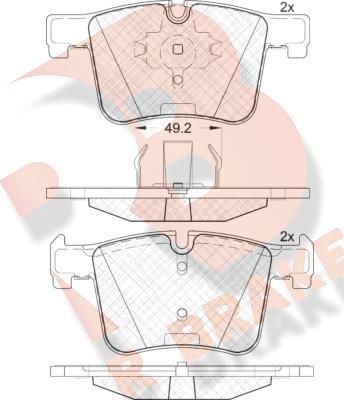 R Brake RB2020 - Kit pastiglie freno, Freno a disco autozon.pro