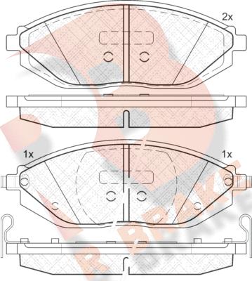 R Brake RB2023 - Kit pastiglie freno, Freno a disco autozon.pro