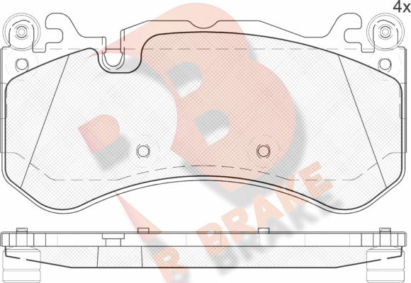 R Brake RB2079 - Kit pastiglie freno, Freno a disco autozon.pro